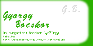 gyorgy bocskor business card